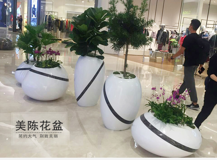 玻璃鋼商場美陳花盆組合 玻璃鋼商場美陳花盆組合