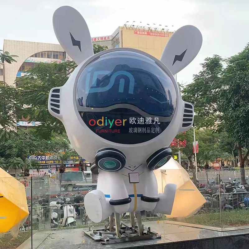 玻璃鋼兔子機(jī)器人雕塑藝術(shù)造型景觀擺件 玻璃鋼兔子機(jī)器人雕塑藝術(shù)造型景觀擺件