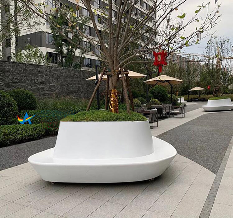 玻璃鋼異形花壇景觀休閑GRC樹池坐凳 玻璃鋼異形花壇景觀休閑GRC樹池坐凳