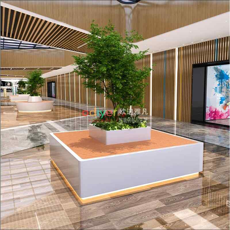不銹鋼異形樹池坐凳防腐木景觀藝術花壇座椅 不銹鋼異形樹池坐凳防腐木景觀藝術花壇座椅